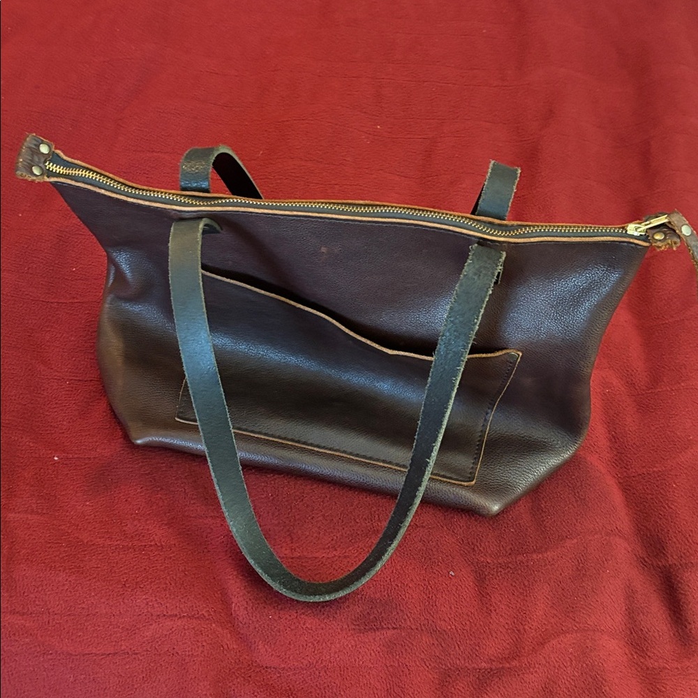 High Quality, Brown Leather Tote Bag - Picture 8 of 8